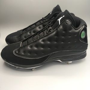 Nike Air Jordan 13 Retro Black Baseball Cleats